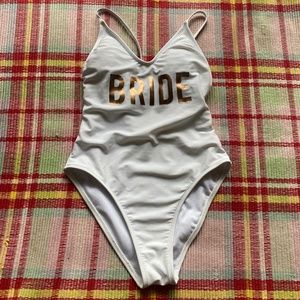 Bride white swimsuit medium